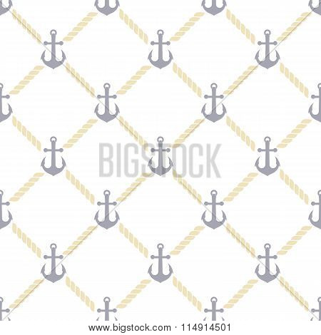 vector pattern anchor and rope