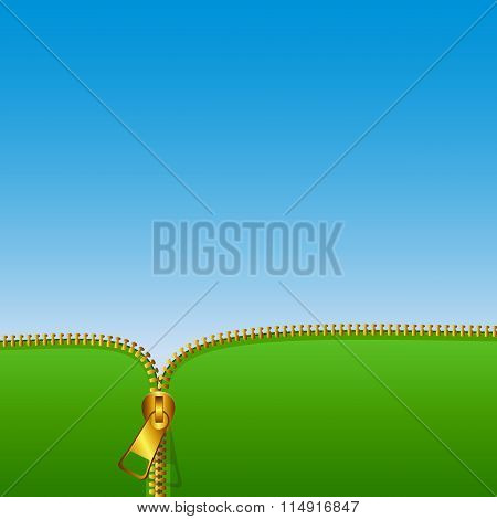 Abstract Background with Zipper Vector Illustration