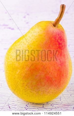 Ripe pear, red yellow