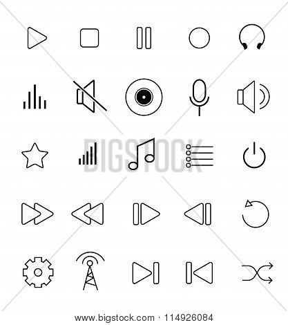 media icons