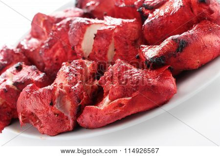 food photos of Indian Chicken Tikka Kebab Flame Grilled