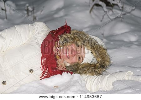 the Girl On Snow