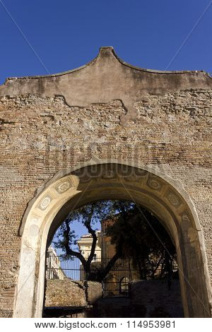 Arch Close-up In The Baths Of Diocletian Complex