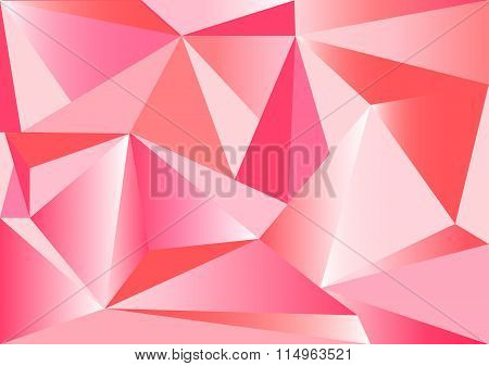 Low poly style vector, Red and pink low poly design, low poly style illustration, Abstract low poly