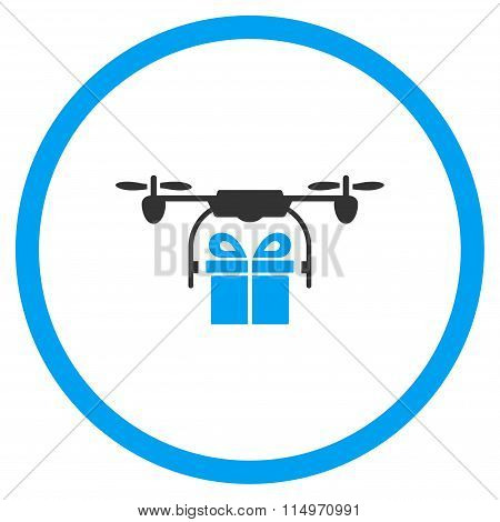 Gift Air Drone Shipment Icon