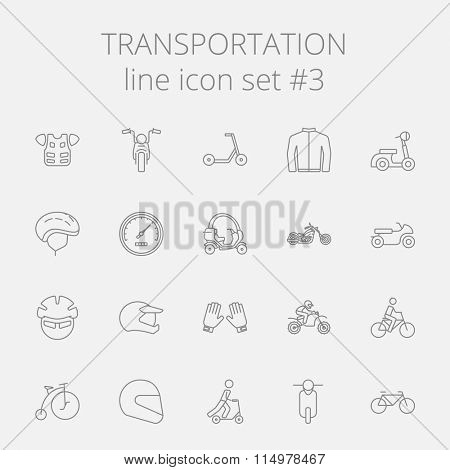 Transportation icon set.