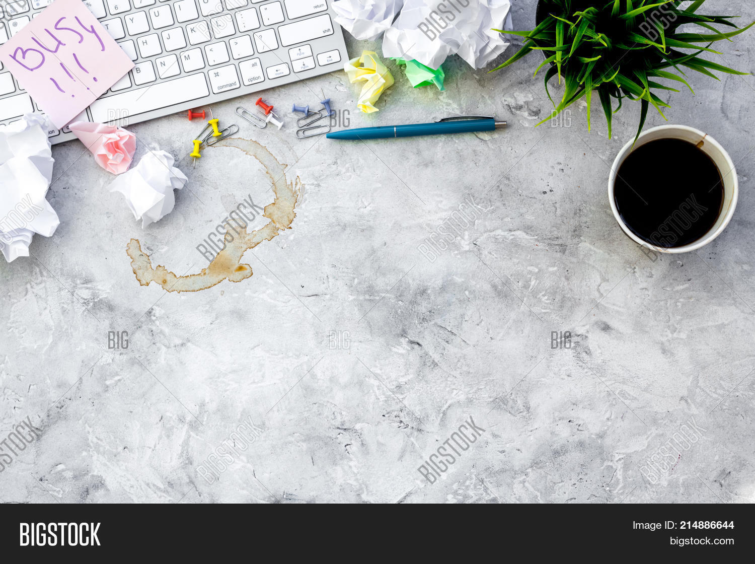 Clutter Office. Desk Image & Photo (Free Trial) Bigstock