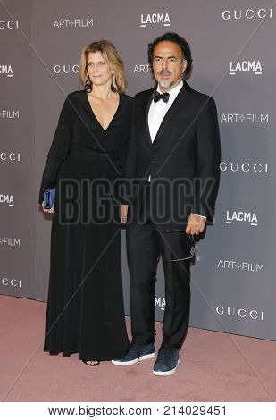 Alejandro Gonzalez Inarritu and Maria Eladia Hagerman at the 2017 LACMA Art + Film Gala held at the LACMA in Los Angeles, USA on November 4, 2017.
