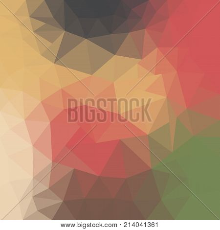 Abstract autumn background of geometric shapes. Colorful gradient mosaic backdrop. Geometric hipster triangular background, vector