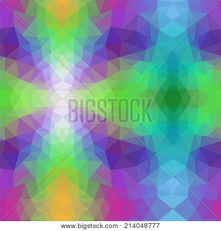 vector abstract irregular polygon pattern with a triangular in full color rainbow spectrum colors