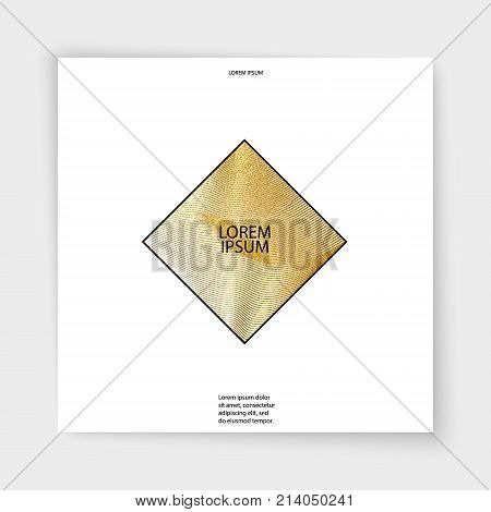 Abstract Gold Glitter Geometric Vector Background.