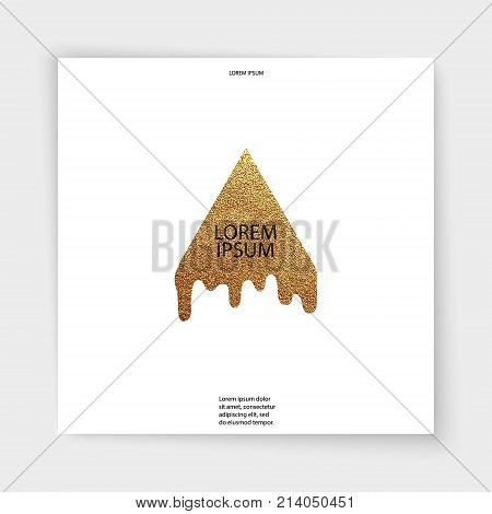 Abstract Gold Glitter Geometric Vector Background.