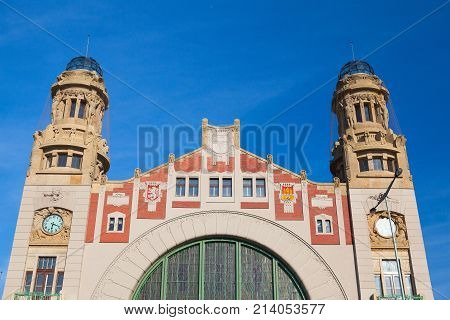 Prague Czech Republic - May 10 2017: Prague central train station. It is the largest and most important railway station. It was originally opened in 1871 and named Franz Josef Station after Franz Joseph I of Austria.
