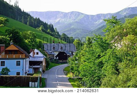 View of Veitsch Austria in summer time