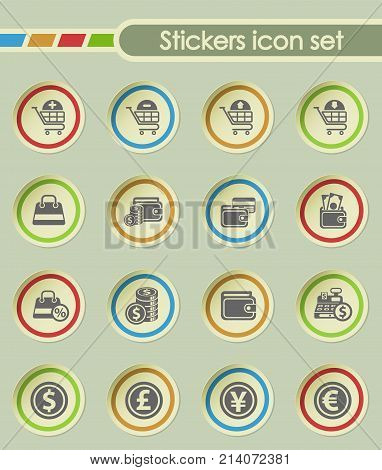 e-commerce round sticker icons for your creative ideas