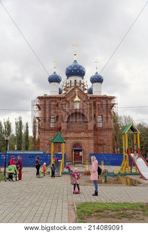 Nizhny Novgorod, Russia. - October 06.2017. Church In Honor Of The Icon Of The Mother Of God Unexpec