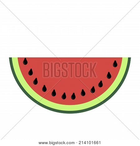 Fresh Slaced Ripe Watermelon on White Background