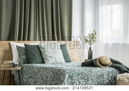 Moss Green Bedroom Image Photo Free Trial Stock Moss Green Bedroom Interior