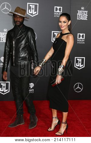 LOS ANGELES - NOV 13:  Gary Clark Jr, Nicole Trunfio at the World Premiere of Justice League at Dolby Theater on November 13, 2017 in Los Angeles, CA