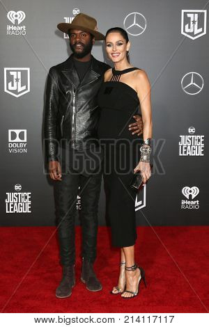 LOS ANGELES - NOV 13:  Gary Clark Jr, Nicole Trunfio at the World Premiere of Justice League at Dolby Theater on November 13, 2017 in Los Angeles, CA
