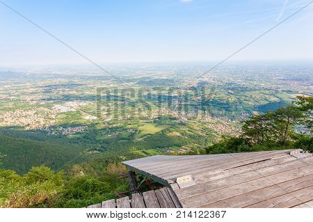 Paragliding platform view from above. Paragliding extreme sports