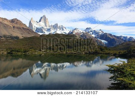 Fitz Roy Mountain in Chaltén Argentina from Laguna Toro