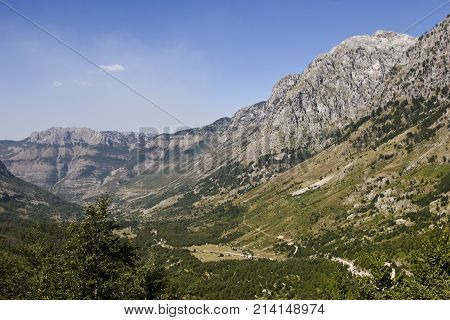 Beautiful view of Boge valley in Albania