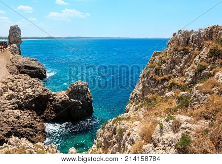 Beach Montagna Spaccata, Salento, Italy