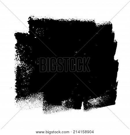 Artistic messy banner background. Paint roller distress overlay texture. Grunge design element. EPS10 vector.