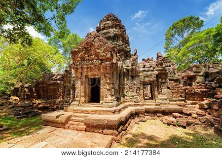 Gopura Of Ancient Ta Som Temple In Angkor, Siem Reap, Cambodia