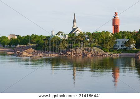 June sunny morning in urban Hanko. Finland