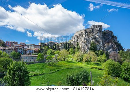 Village Gilette in Regional nature park of the Azure PreAlps France