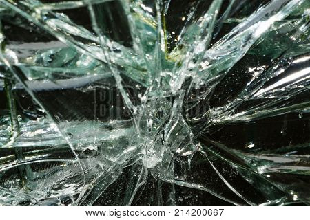 cracked glass cracked glass macro photo in the context of