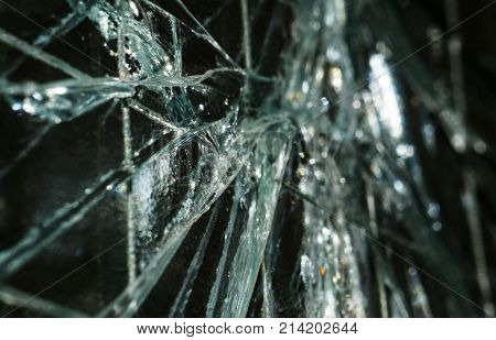 cracked glass cracked glass macro photo in the context of