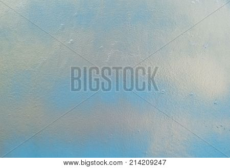 Background Pattern Horizontal Texture of Blue Metal Plate with Copy Space for Text Decorated.