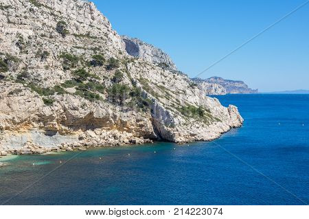 The Calanque de Morgiou one of the biggest calanques located between Marseille and Cassis France