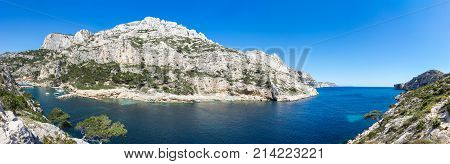 The Calanque de Morgiou one of the biggest calanques located between Marseille and Cassis France