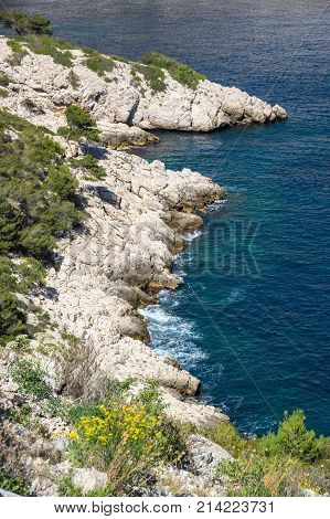 The Calanque de Morgiou one of the biggest calanques located between Marseille and Cassis France