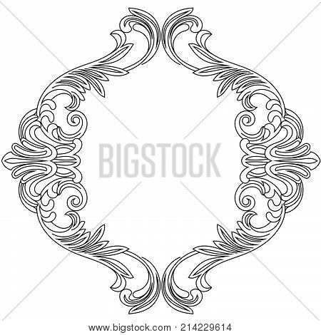 Black vintage ornament, baroque ornament, scroll ornament, engraving ornament, border ornament, floral ornament, retro pattern, antique pattern, style acanthus pattern, foliage pattern, swirl pattern decorative pattern, filigree pattern. vector