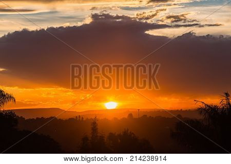 Scenic Sunset Clouds Landscape