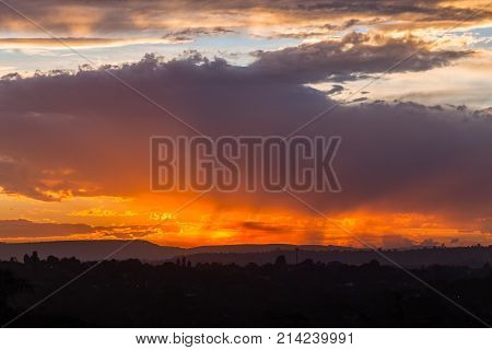 Scenic Sunset Clouds Landscape