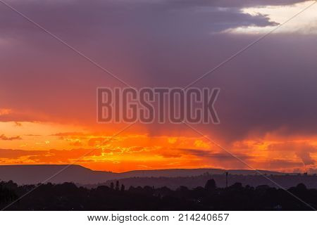 Scenic Sunset Clouds Landscape