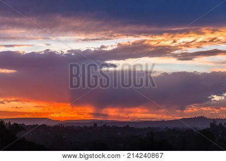 Scenic Sunset Clouds Landscape