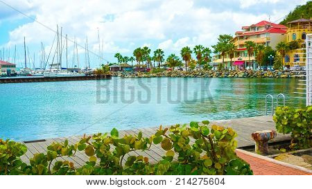 The port at Marigot city, St. Martin Island