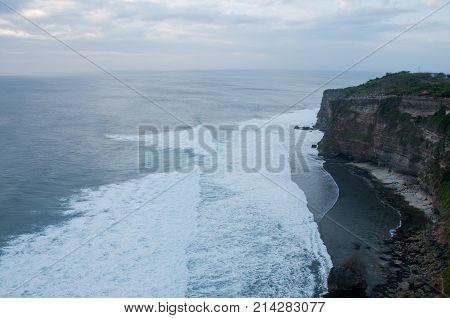 High big clift with stunning beach in Bali