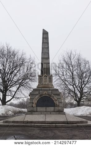 Vologda, Russia - April 6, 2013: Monument to the 800th anniversary of Vologda