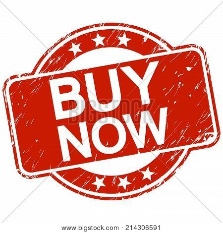 Red Scratched Stamp Buy Now