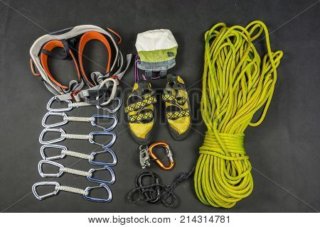 Equipment For Safe Rock Climbing.