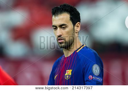 Uefa Champions League Game Between Olympiacos Vs Fc Barcelona