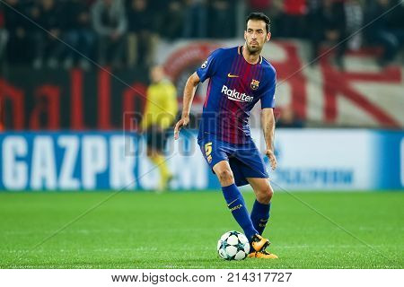Uefa Champions League Game Between Olympiacos Vs Fc Barcelona